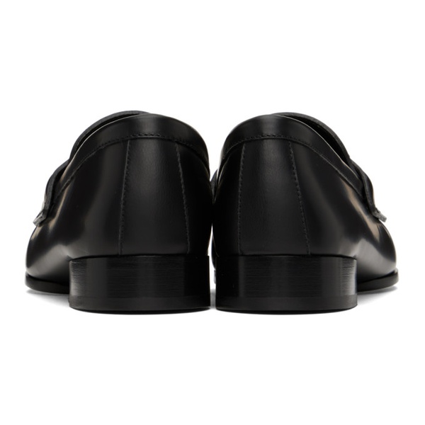 지방시 지방시 Givenchy Black 4G Leather Loafers 241278F121002
