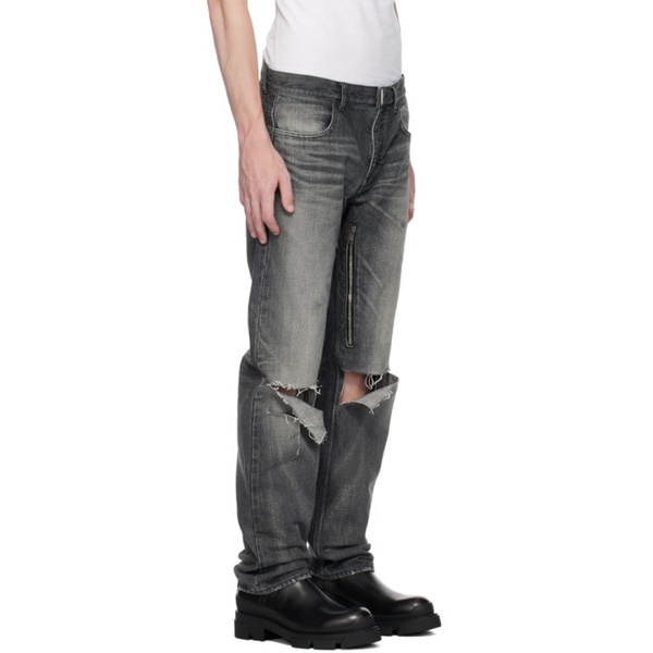 지방시 지방시 Givenchy Black Destroyed Jeans 231278M186007