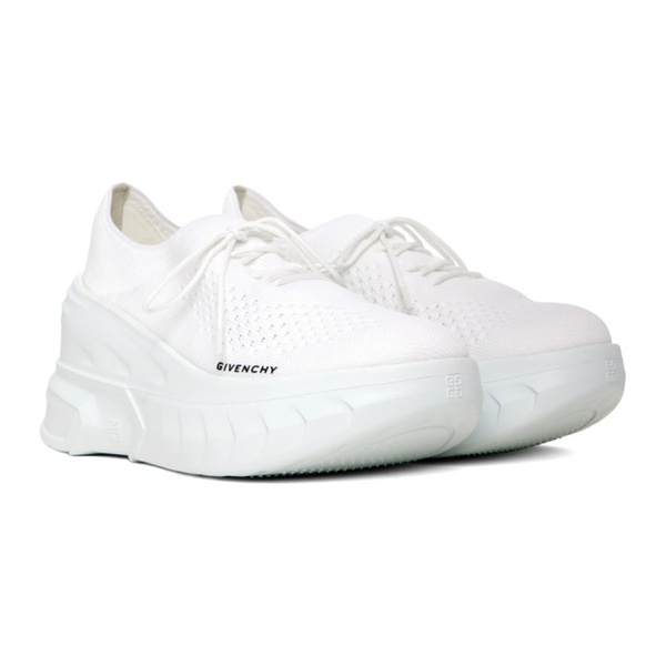 지방시 지방시 Givenchy White Marshmallow Wedge Sneakers 241278F128001