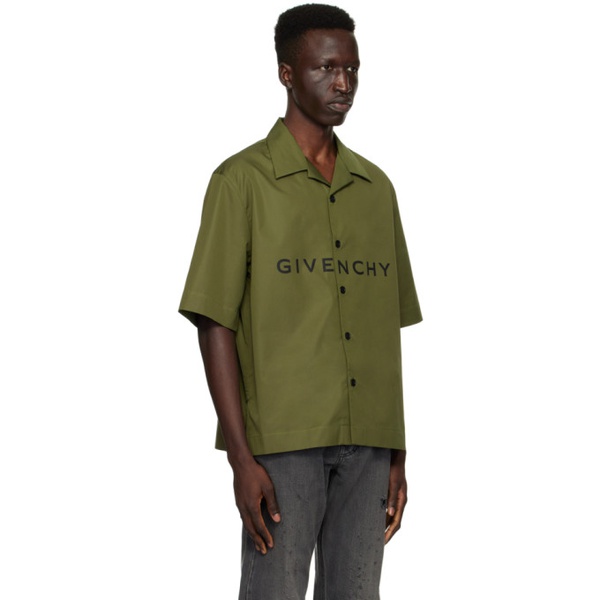 지방시 지방시 Givenchy Green Boxy-Fit Shirt 241278M192019