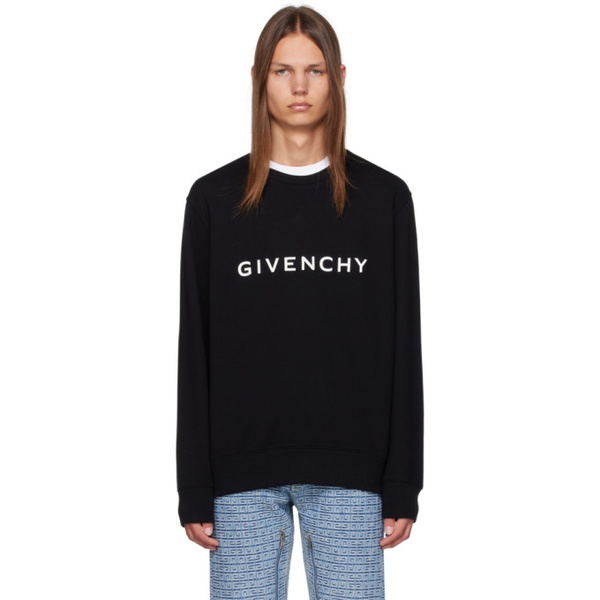 지방시 지방시 Givenchy Black Archetype Sweatshirt 232278M204003