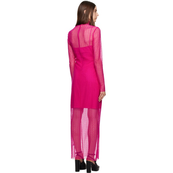 지방시 지방시 Givenchy Pink 4G Maxi Dress 232278F055004
