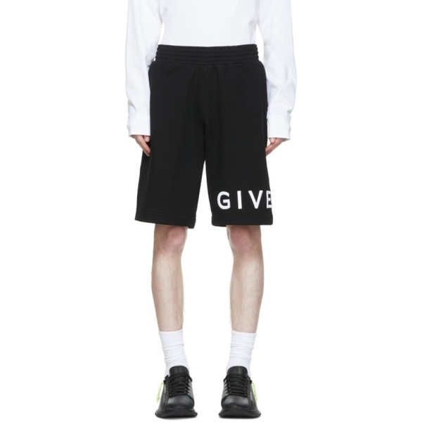 지방시 지방시 Givenchy Black Cotton Shorts 222278M193007