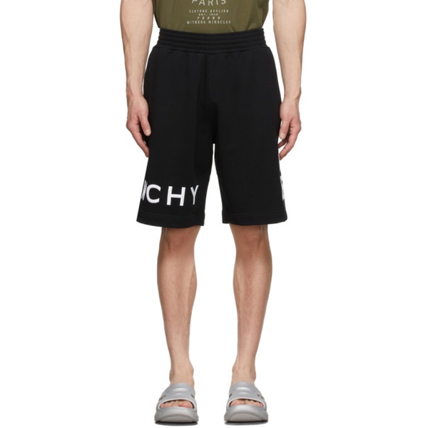 지방시 지방시 Givenchy Black 4G Bermuda Sweat Shorts 221278M193001