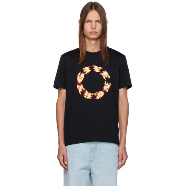 지방시 지방시 Givenchy Black Circle T-Shirt 232278M213035