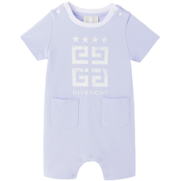지방시 지방시 Givenchy Baby Blue Printed Bodysuit 241278M690002