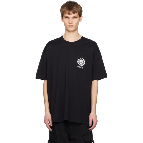 지방시 지방시 Givenchy Black Crest T-Shirt 241278M213047
