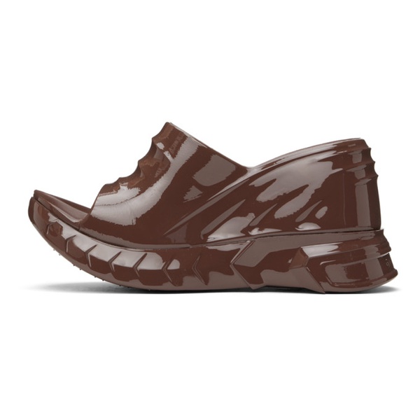지방시 지방시 Givenchy Brown Marshmallow Wedge Sandals 241278F125018