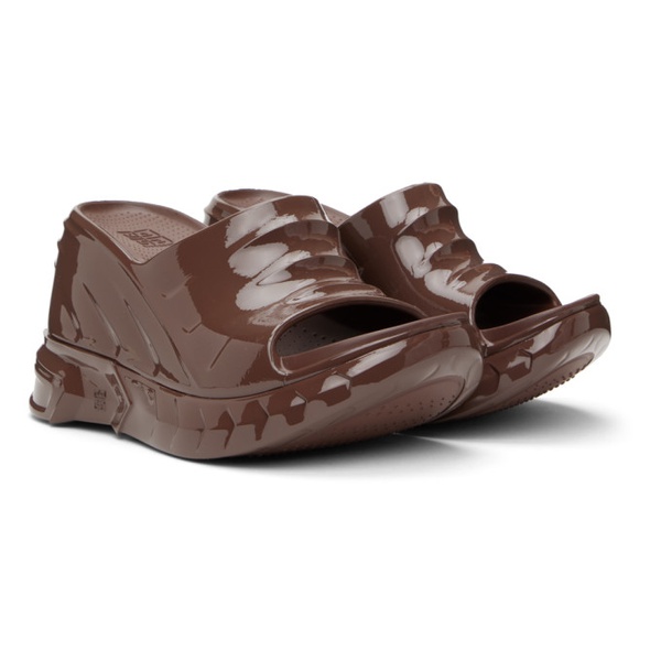 지방시 지방시 Givenchy Brown Marshmallow Wedge Sandals 241278F125018