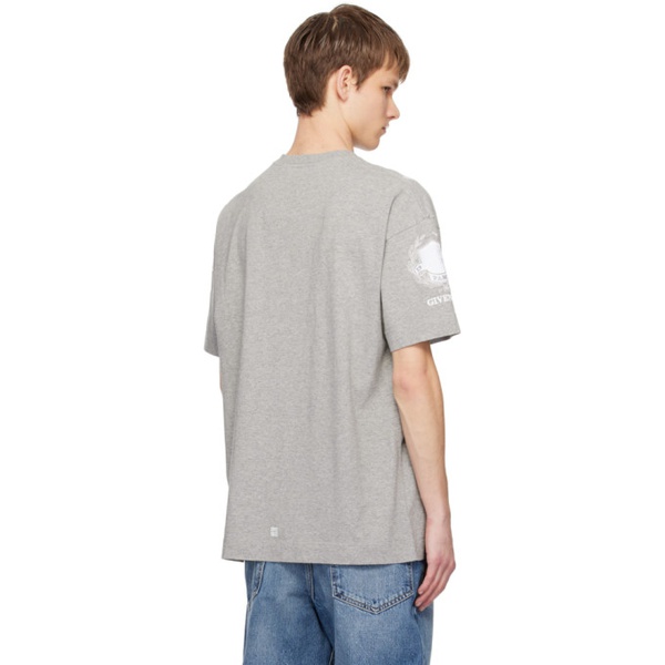 지방시 지방시 Givenchy Gray Crest T-Shirt 241278M213054