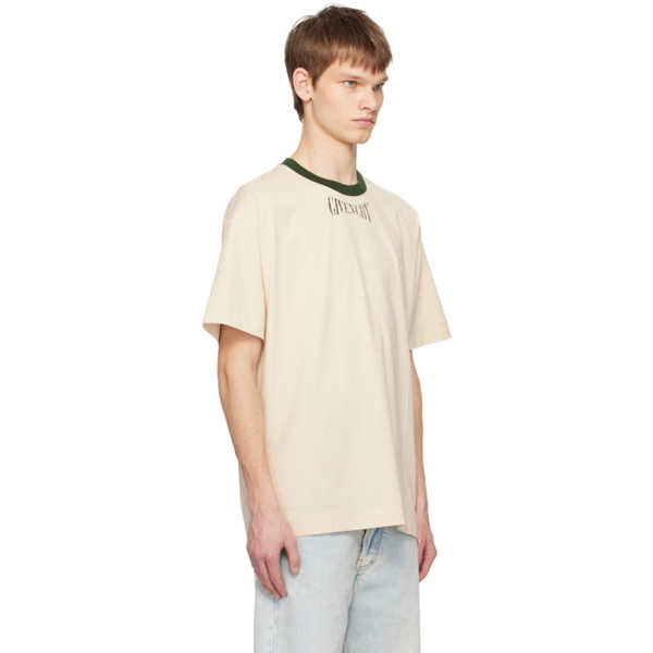 지방시 지방시 Givenchy Beige Standard-Fit T-Shirt 241278M213050