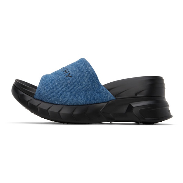 지방시 지방시 Givenchy Black & Blue Marshmallow Heeled Sandals 241278F125015