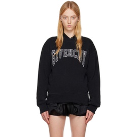지방시 Givenchy Black Embroidered Sweatshirt 222278F098004