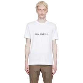 지방시 Givenchy White Cotton Reversible T-Shirt 222278M213009