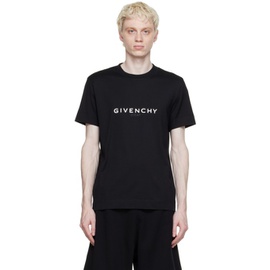 지방시 Givenchy Black Cotton Reversible T-Shirt 222278M213010