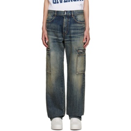 지방시 Givenchy Blue Zip Jeans 232278M186006