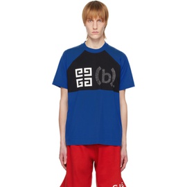 지방시 Givenchy Blue Printed T-Shirt 231278M213014