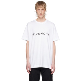 지방시 Givenchy White Oversized Fit T-Shirt 242278M213046
