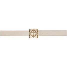 지방시 Givenchy Beige & White Leather Reversible Belt 242278F001004