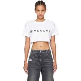 지방시 Givenchy White Archetype T-Shirt 242278F110008