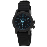 Glycine MEN'S Airman Contemporary Worldtimer Nylon Black Dial Watch GL1025