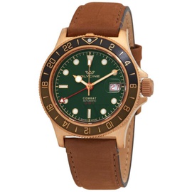 Glycine MEN'S Combat Sub Sport 42 Bronze Leather Green Dial Watch GL0318