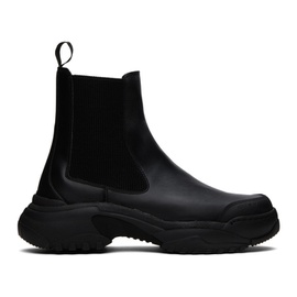 지엠비에이치 GmbH Black Faux-Leather Chelsea Boots 232979M223001