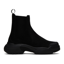 지엠비에이치 GmbH Black Faux-Suede Chelsea Boots 232979M223002