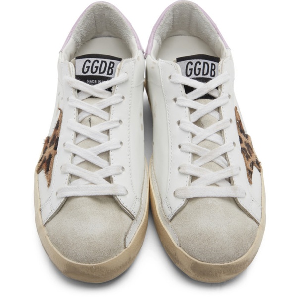 골든구스 골든구스 Golden Goose SSENSE Exclusive White & Pink Super-Star Classic Sneakers 221264F128008