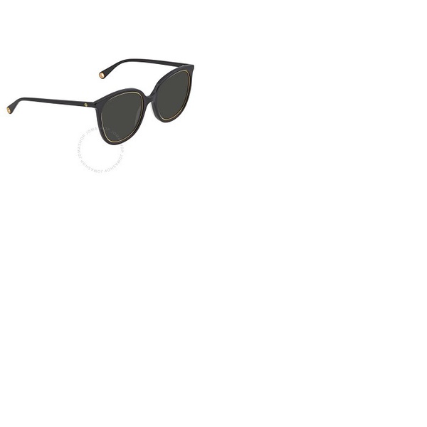 구찌 구찌 Gucci Grey Round Ladies Sunglasses GG1076S 001 56