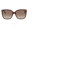 구찌 Gucci Brown Square Ladies Sunglasses GG0022S 003 57
