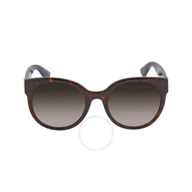 구찌 Gucci Brown Gradient Round Ladies Sunglasses GG0035SN 004 54