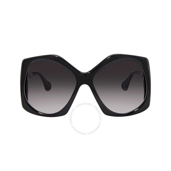 구찌 구찌 Gucci Grey Geometric Ladies Sunglasses GG0875S 001 62