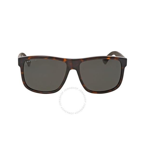 구찌 구찌 Gucci Polarized Grey Square Mens Sunglasses GG0010S 003 58