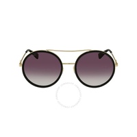 구찌 Gucci Grey Gradient Round Ladies Sunglasses GG0061S 001 56