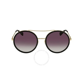 구찌 Gucci Grey Gradient Round Ladies Sunglasses GG0061S 001 56