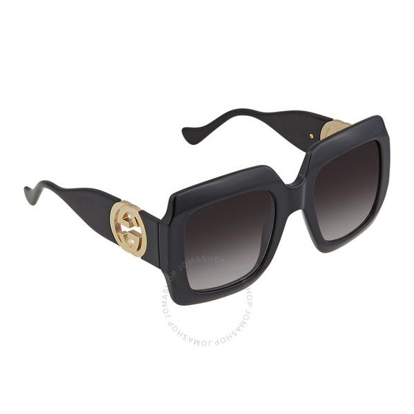 구찌 구찌 Gucci Grey Gradient Square Ladies Sunglasses GG1022S 006 54
