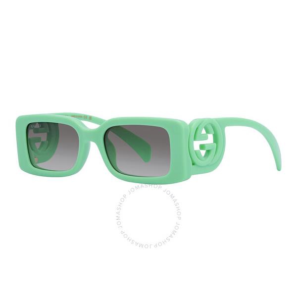 구찌 구찌 Gucci Gradient Green Rectangular Ladies Sunglasses GG1325S 004 54