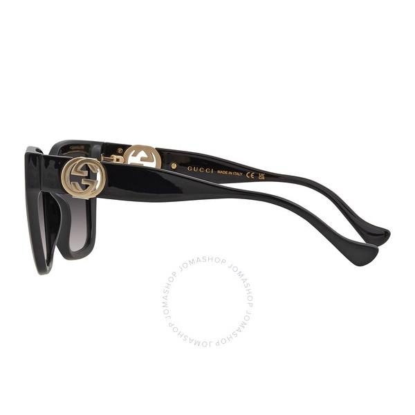 구찌 구찌 Gucci Grey Gradient Square Ladies Sunglasses GG1023S 008 54
