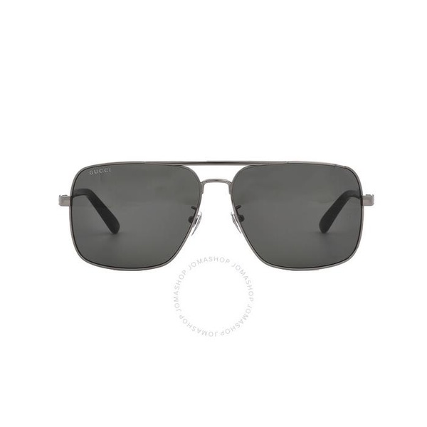 구찌 구찌 Gucci Grey Navigator Mens Sunglasses GG1289S 001 62