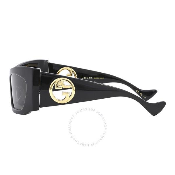 구찌 구찌 Gucci Grey Wrap Ladies Sunglasses GG1412S 001 62