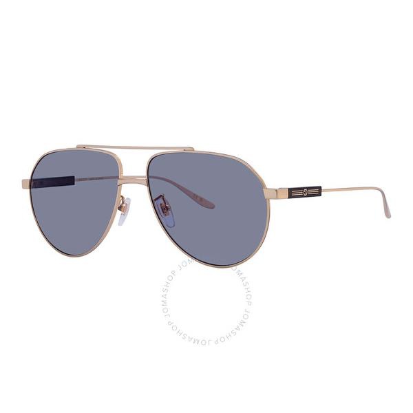 구찌 구찌 Gucci Grey Pilot Unisex Sunglasses GG1311S 003 61
