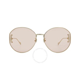 구찌 Gucci Pink Round Ladies Sunglasses GG1206SA 004 63