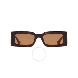 구찌 Gucci Brown Rectangular Ladies Sunglasses GG1425S 002 53