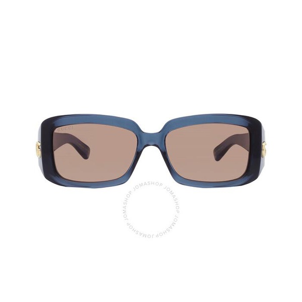 구찌 구찌 Gucci Grey Rectangular Ladies Sunglasses GG1403S 003 54