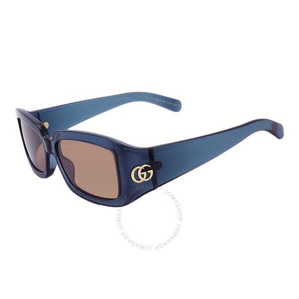 구찌 구찌 Gucci Grey Rectangular Ladies Sunglasses GG1403S 003 54