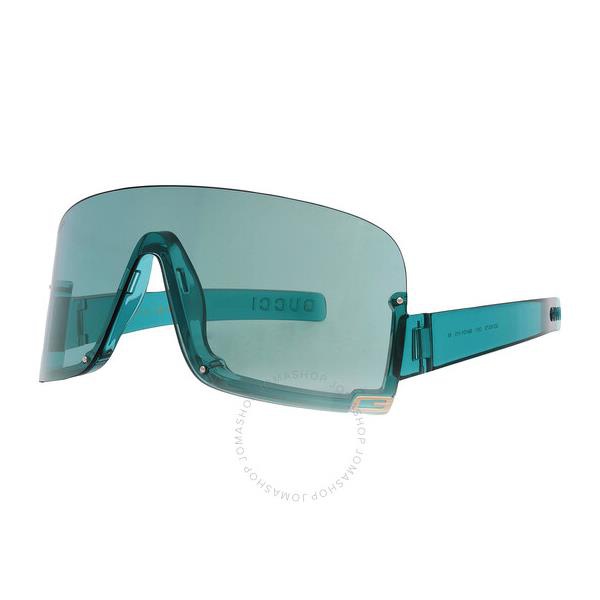 구찌 구찌 Gucci Green Shield Ladies Sunglasses GG1637S 001 99
