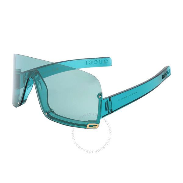 구찌 구찌 Gucci Green Shield Ladies Sunglasses GG1637S 001 99