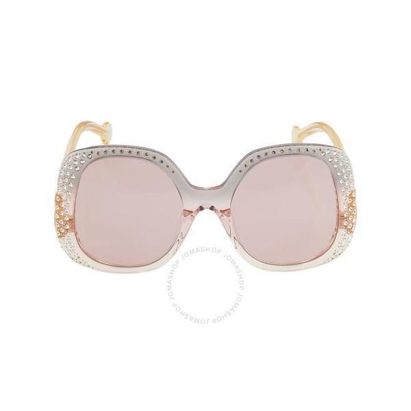 구찌 구찌 Gucci Pink Butterfly Ladies Sunglasses GG1235S 003 55