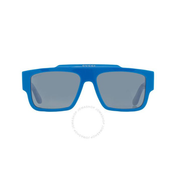 구찌 구찌 Gucci Blue Browline Mens Sunglasses GG1460S 004 56